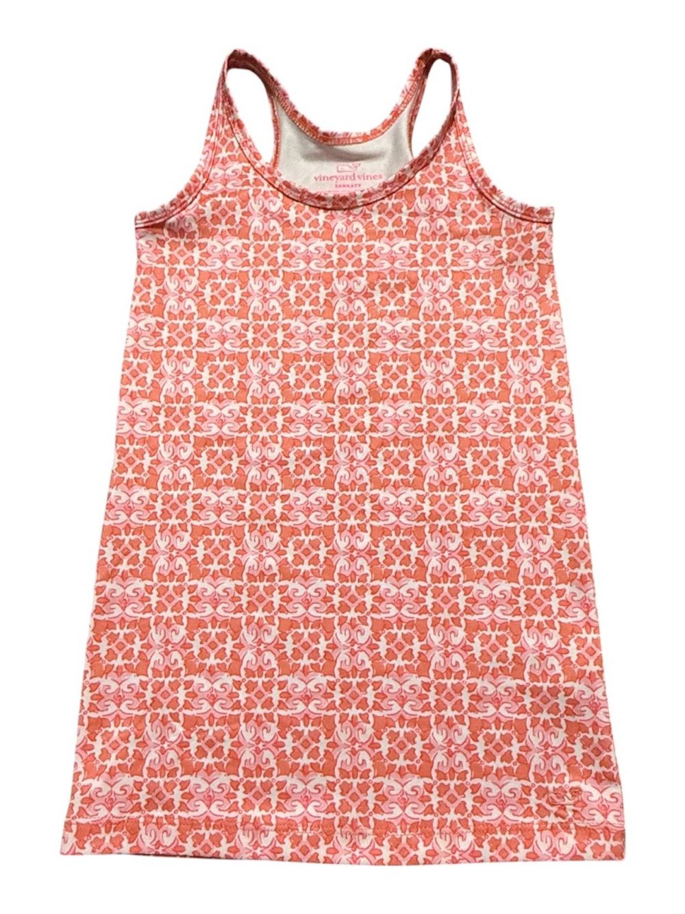 Vineyard Vines Sankaty Tank Dress Girls 2T Pink Floral Stretch Sleeveless